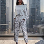 Damen modischer cropped Pullover mit Pailletten R&B