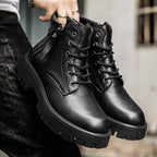 Damen Stiefeletten mit robustem Profil und seitlichem Reißverschluss