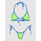 Damen Triangelbikini mit sportlichen Schnürdetails und offenen Seiten R&B