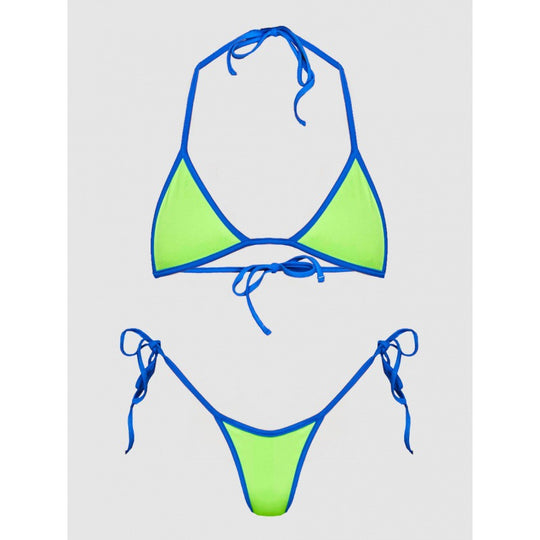 Damen Triangelbikini mit sportlichen Schnürdetails und offenen Seiten R&B