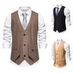 Herren elegante Weste mit schmalem Schnitt und praktischen Taschen R&B