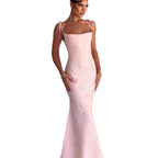 Damen Elegantes Maxikleid mit verführerischen Spaghettiträgern