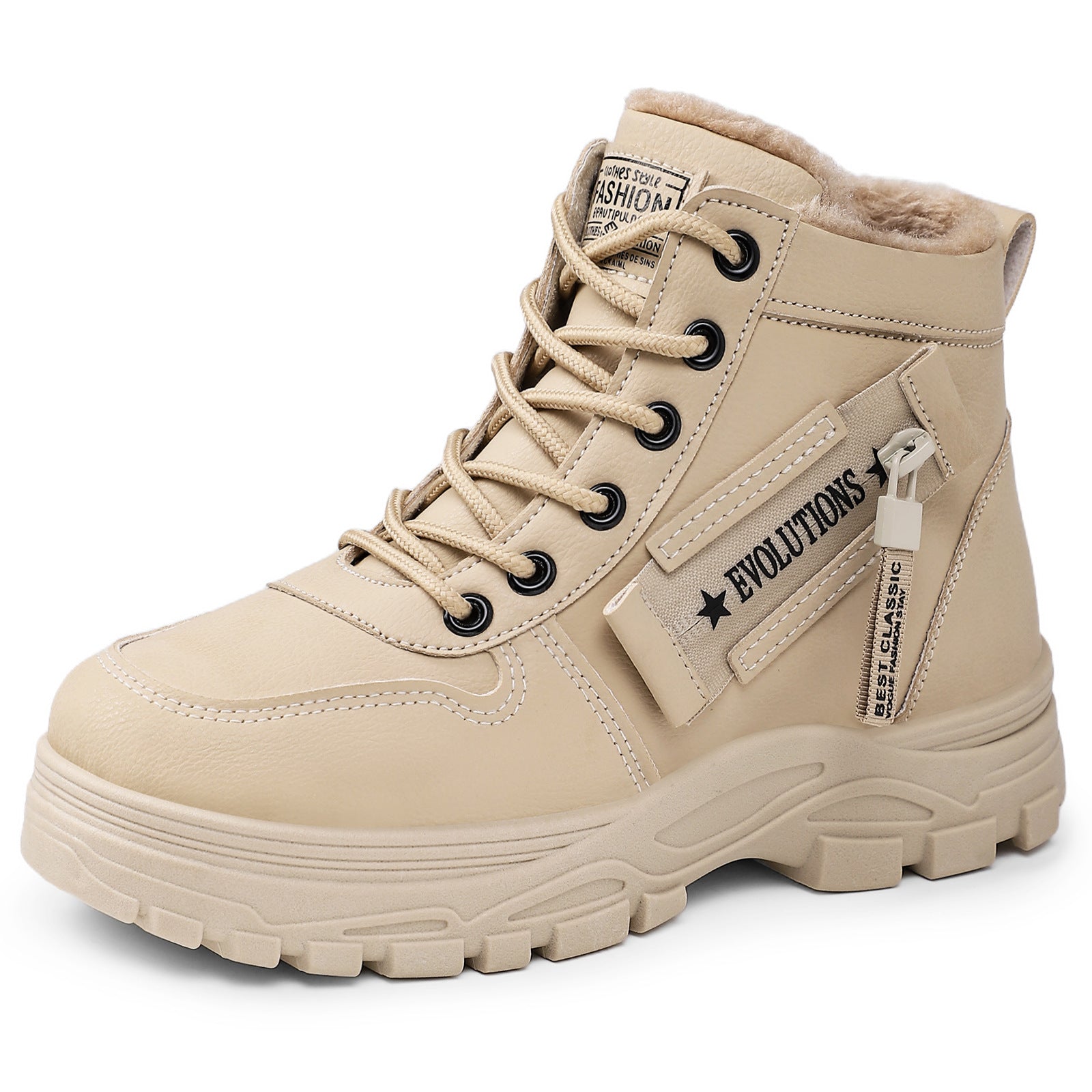 Damen warme und stylische Winterstiefel mit rutschfester Sohle und praktischem Reißverschluss R&B