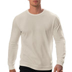 Herren komfortabler Langarmpullover aus atmungsaktivem Material und modernem Strukturdesign R&B