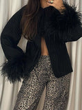 Damen Jacke mit Volantdetails und plissierter Struktur R&B
