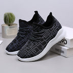 Damen Atmungsaktive Freizeit-Sneaker mit modischem Strickdesign R&B