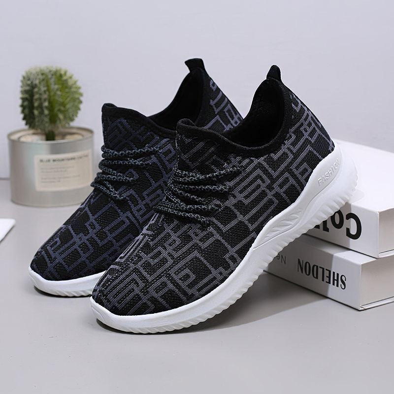 Damen Atmungsaktive Freizeit-Sneaker mit modischem Strickdesign R&B