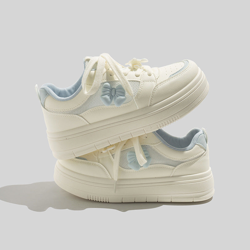 Damen Sneaker mit verspieltem Schleifenmotiv und bequemer Dämpfung