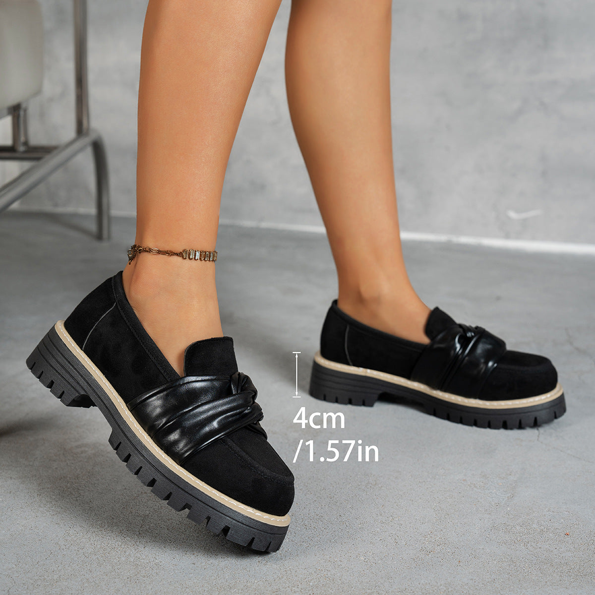 Damen Elegante Slipper mit dekorativer Knotendetail und rutschfester Sohle R&B