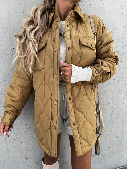 Damen gesteppte Übergangsjacke mit praktischen Taschen R&B