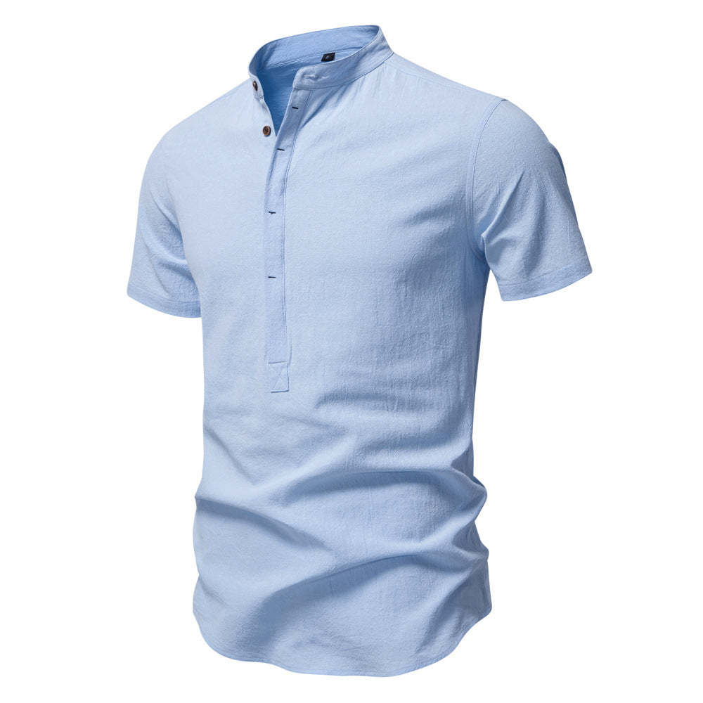 Herren Kurzarm Henley-Shirt mit praktischer Knopfleiste und modernem Design