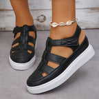 Damen Wedge-Sneaker mit verstellbaren Riemen und rutschfester Sohle R&B