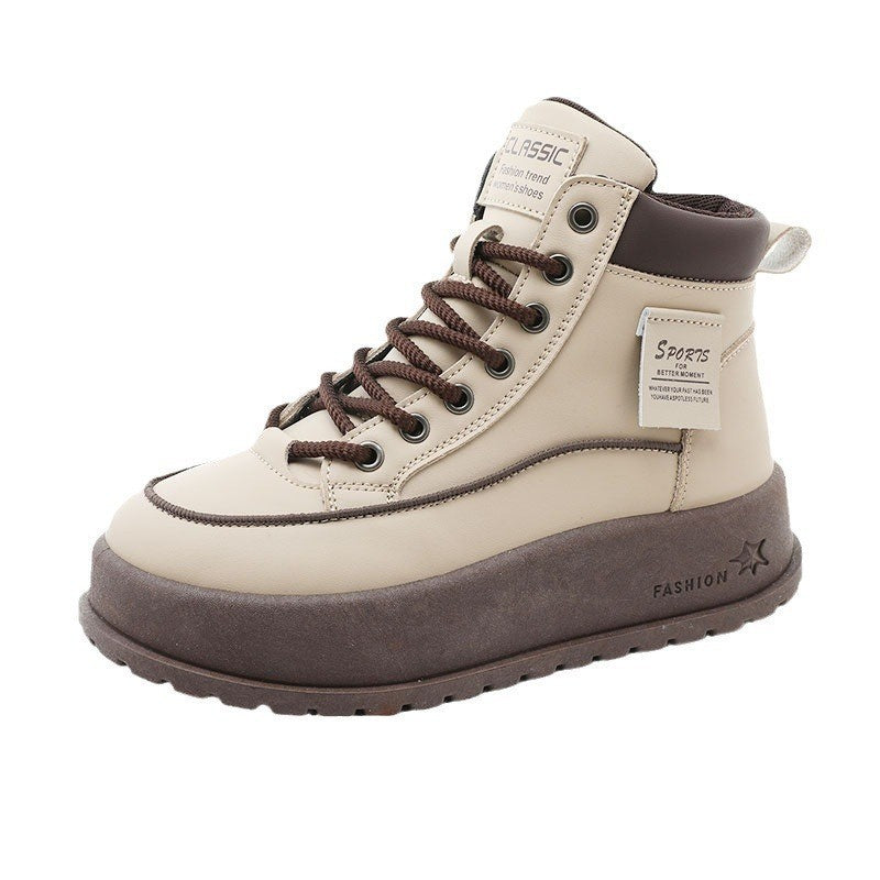Damen Winterliche High-Top Sneakers mit dämpfender Laufsohle und robustem Profil R&B