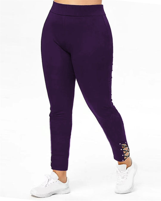 Damen Sportleggings mit dekorativen Schnürdetails R&B