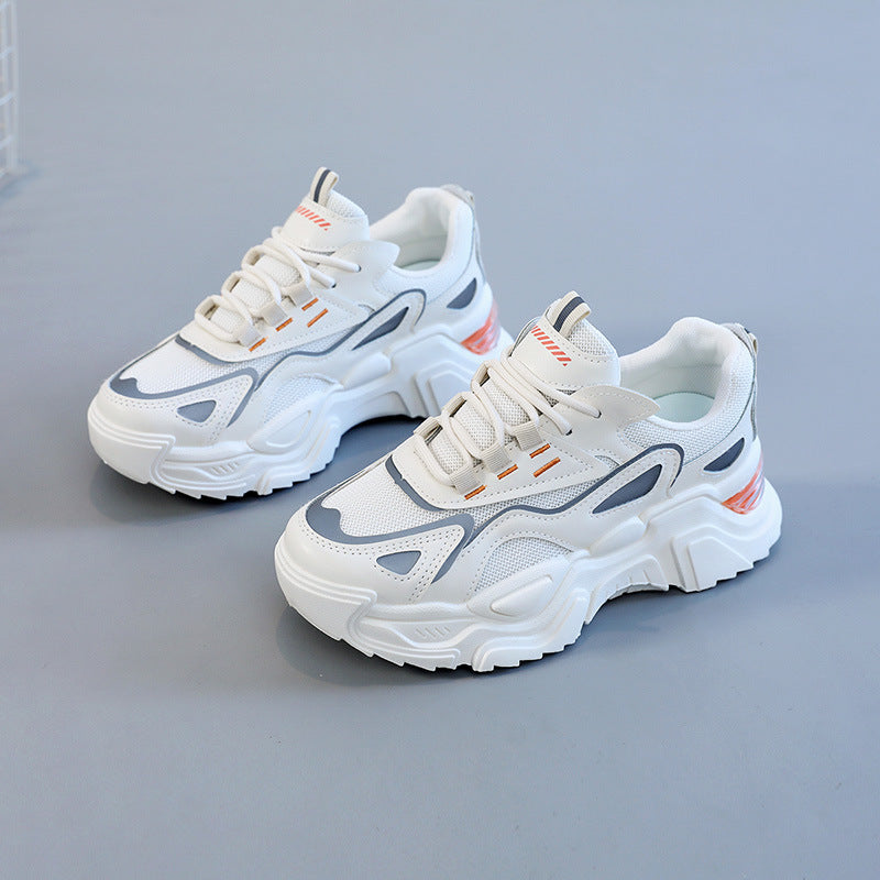 Damen Trendige Chunky Sneakers mit atmungsaktiven Mesh-Einsätzen und dämpfendem Sohlenprofil R&B