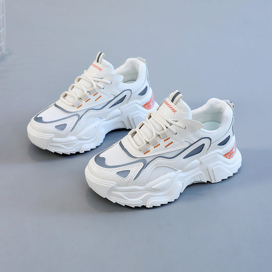 Damen Trendige Chunky Sneakers mit atmungsaktiven Mesh-Einsätzen und dämpfendem Sohlenprofil R&B