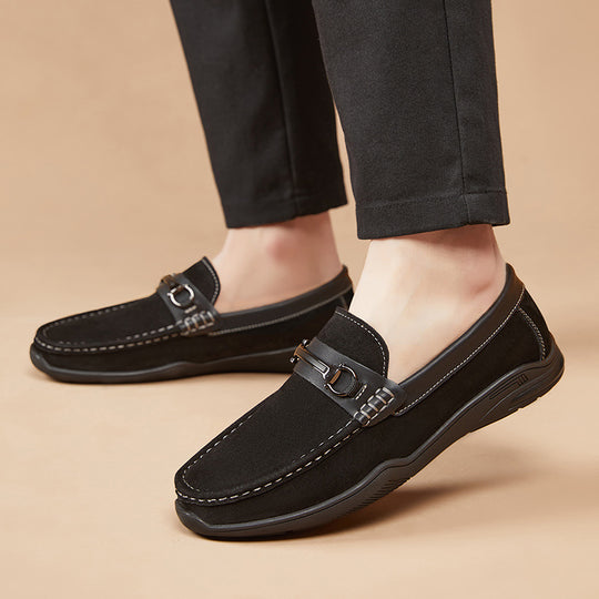 Herren Elegante Mokassins mit hochwertigem Wildleder und dezenter Schnalle R&B