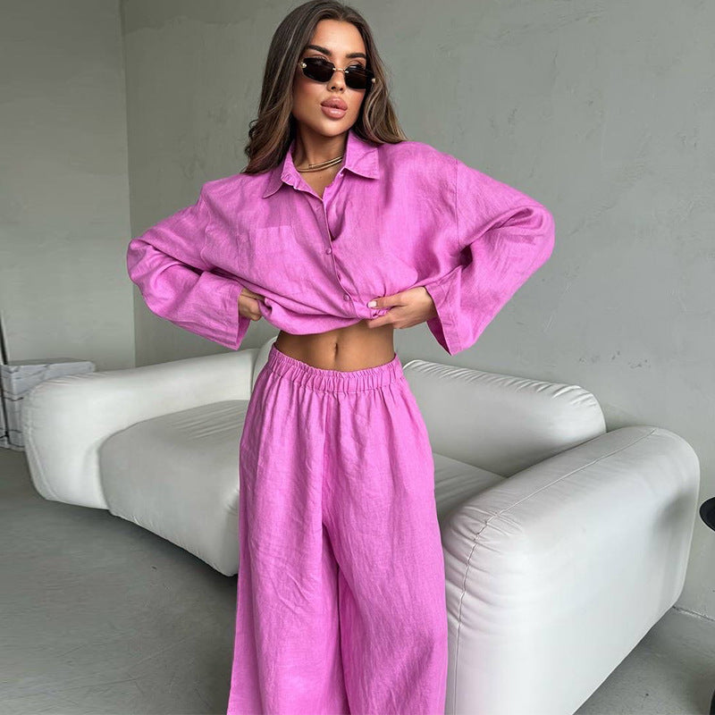 Damen luftiges Loungewear-Set mit weitem Schnitt R&B