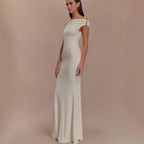 Damen Elegantes Off-Shoulder-Maxi-Kleid im luxuriösen Schnitt R&B