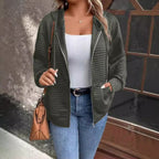 Damen Gefütterte Zip-Jacke mit Kängurutasche R&B