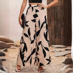 Damen Hochtaillierte Sommerhose mit floralem Druck R&B