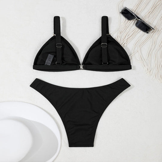 Damen Triangel-Bikini mit eleganten Schnallen R&B