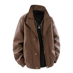 Herren modische Oversized jacke mit elegantem Kragen und praktischen Taschen R&B