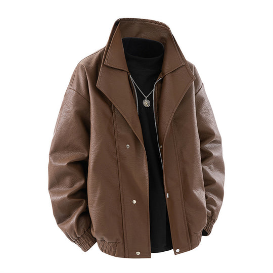 Herren modische Oversized jacke mit elegantem Kragen und praktischen Taschen R&B