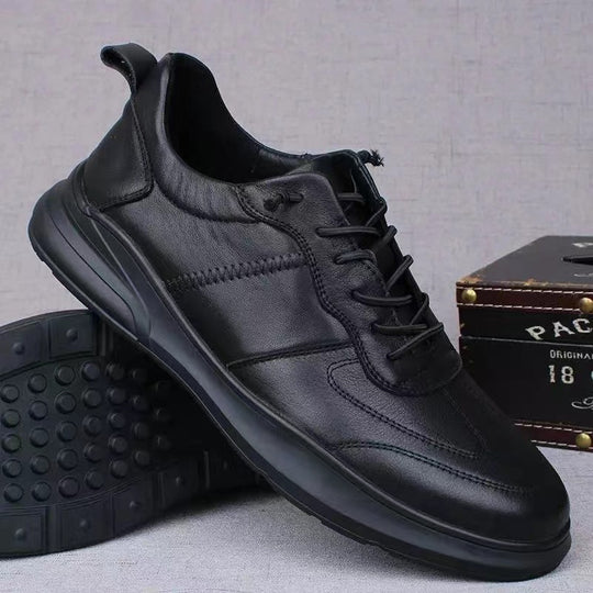 Damen Sportliche Leder Sneakers mit dämpfender Laufsohle und rutschfestem Profil R&B