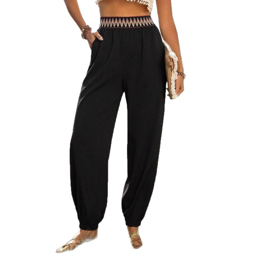Damen Komfortable Freizeithose mit hohem Bund R&B