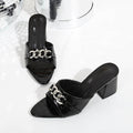 Damen modische Mules mit künstlerischem Ketten-Design R&B