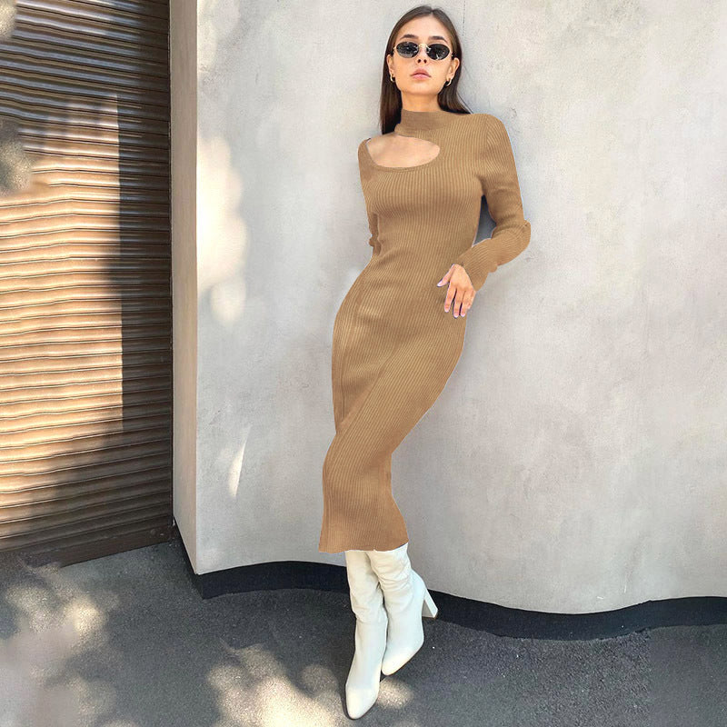 Damen Figurumspielendes Maxikleid mit schulterfreier Raffung R&B
