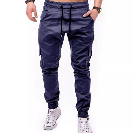 Herren Cargo-Hose mit elastischem Bund und praktischen Multifunktions-Pockets R&B