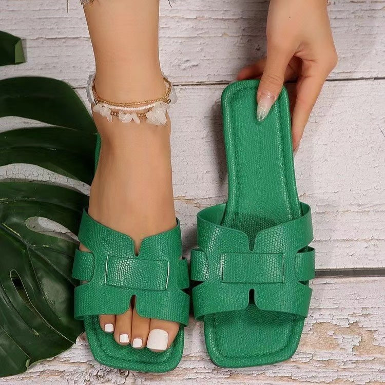 Damen Komfortable Slidesandalen mit modischem Riemen-Design R&B