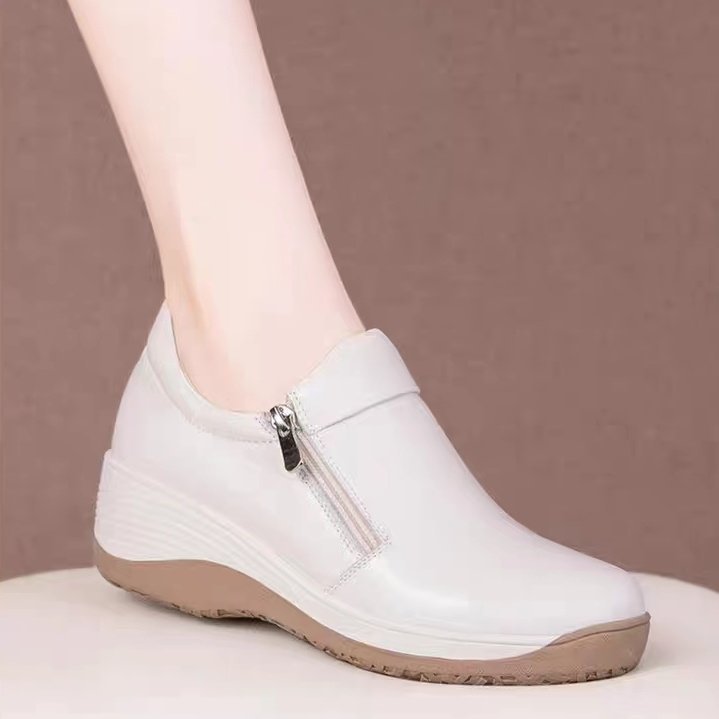 Damen Komfortable Slip-On Schuhe mit modischem Reißverschluss und gedämpfter Sohle R&B
