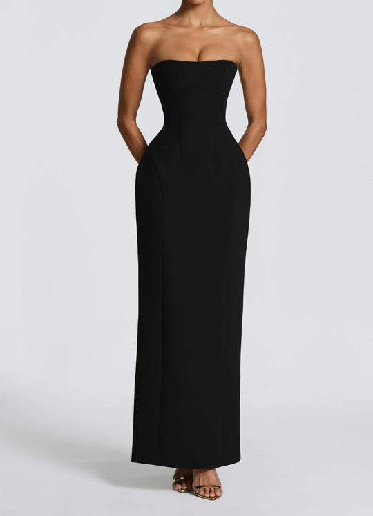Damen Elegantes Cocktailkleid mit schulterfreiem Schnitt R&B