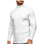 Herren hochwertiger Rollkragenpullover aus langlR&Bigem Material R&B