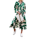 Damen Langarm Shirt Kleid