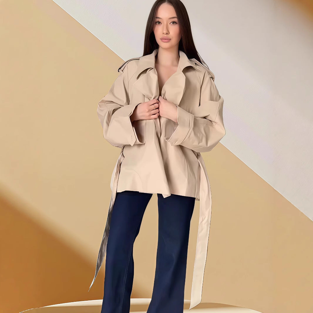 Damen modische Überwurfjacke mit eleganten Raffungen R&B