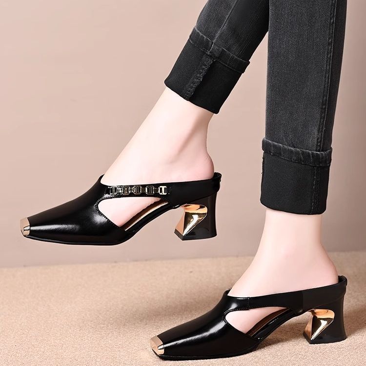 Damen Modische Clogs mit elegantem Glanz-Detail und bequemer Laufsohle R&B