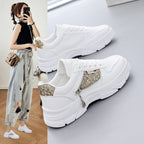 Damen Chunky Sneakers mit glitzernden Akzenten und rutschfester Sohle R&B