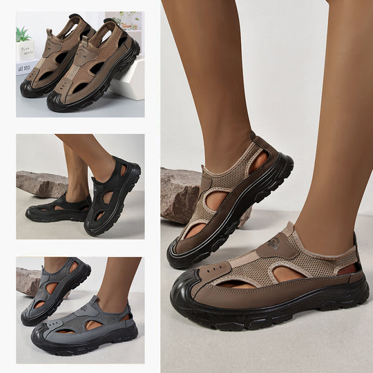 Damen Sportliche Outdoor-Sandalen mit atmungsaktivem Mesh-Obermaterial und rutschfester Sohle R&B