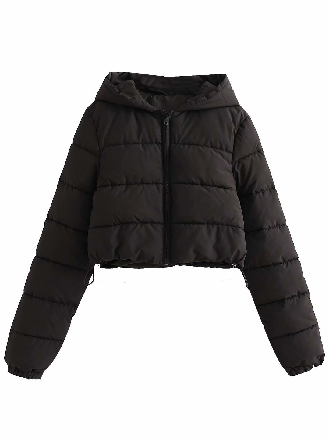 Damen gesteppte Übergangsjacke mit Kapuze und praktischem Reißverschluss R&B