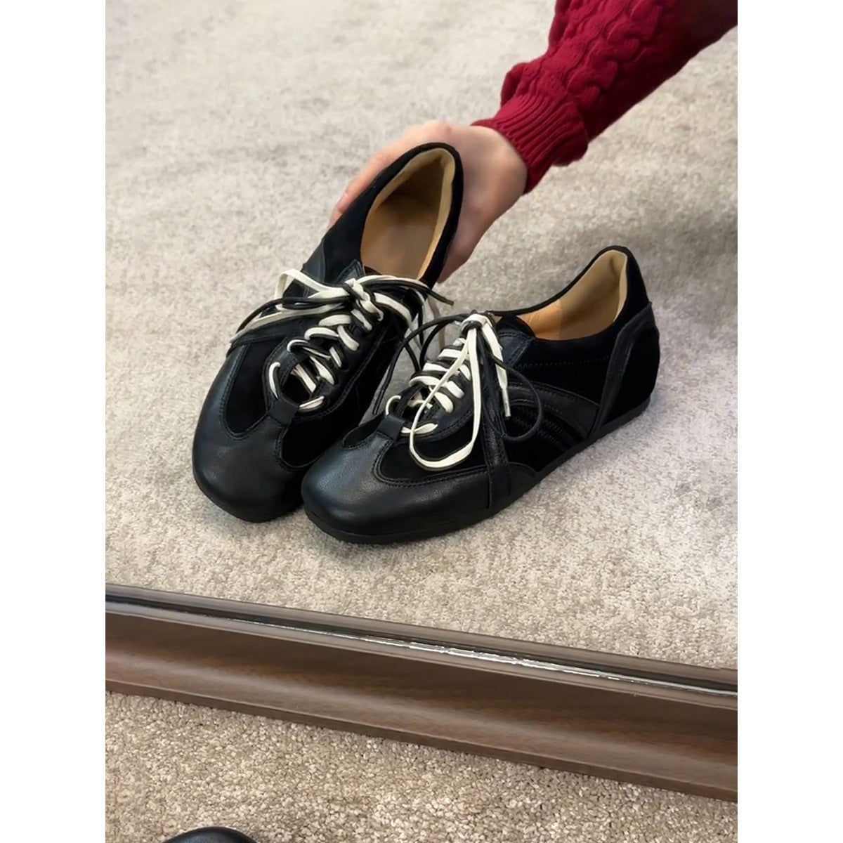 Damen modische Sportliche Sneaker mit atmungsaktiver Oberfläche und rutschfester Sohle R&B