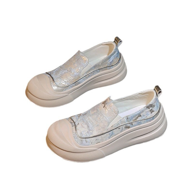 Damen Slip-On Sneakers mit elastischem Obermaterial und dämpfender Sohle
