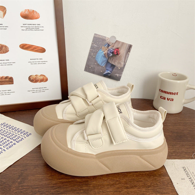 Damen Sneaker mit verstellbarem Klettverschluss und dicker Sohle R&B