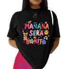 Damen T-Shirt mit kreativem Grafikdesign und inspirierendem Spruch R&B