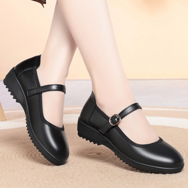 Damen Mary Jane Ballerinas mit modischem Riemen und komfortablem Fußbett R&B