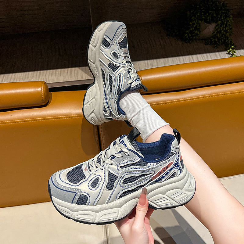 Damen Sportliche Lauf- und Freizeit-Sneaker mit atmungsaktiven Mesh-Einsätzen und dämpfender Sohle R&B