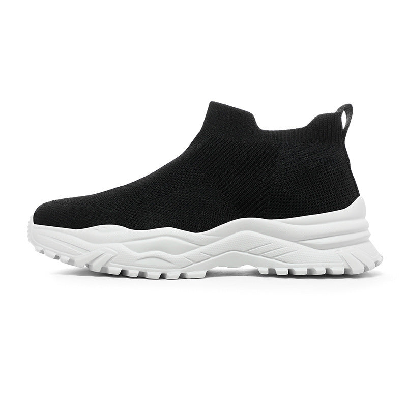 Damen Strick-Sneaker mit atmungsaktiver Sohle und rutschfester Laufsohle